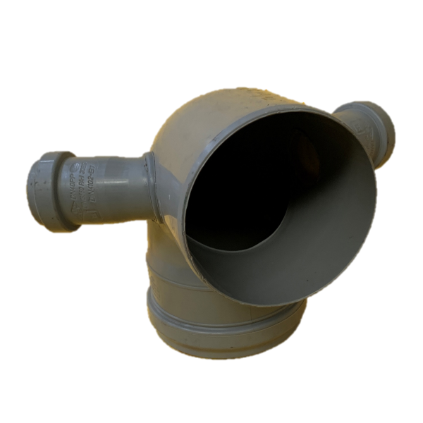 T10024090G - Curva WC Ø100 a Due Vie con Ø40